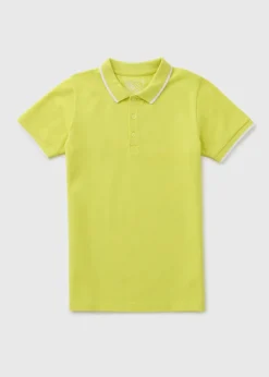 Boys Lime Casual Polo Shirt (7-15yrs)