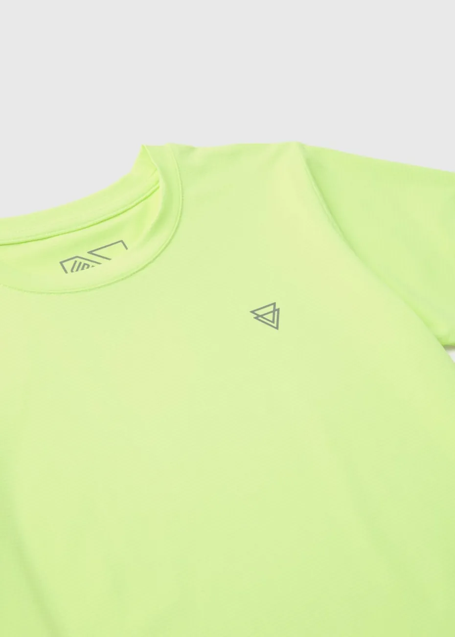 Boys Lime Textured Sports T-Shirt (7-13yrs)
