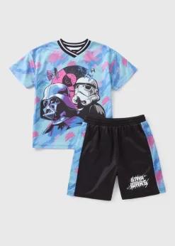 Boys Multi Coloured Star Wars Top & Shorts Set (4-13yrs)