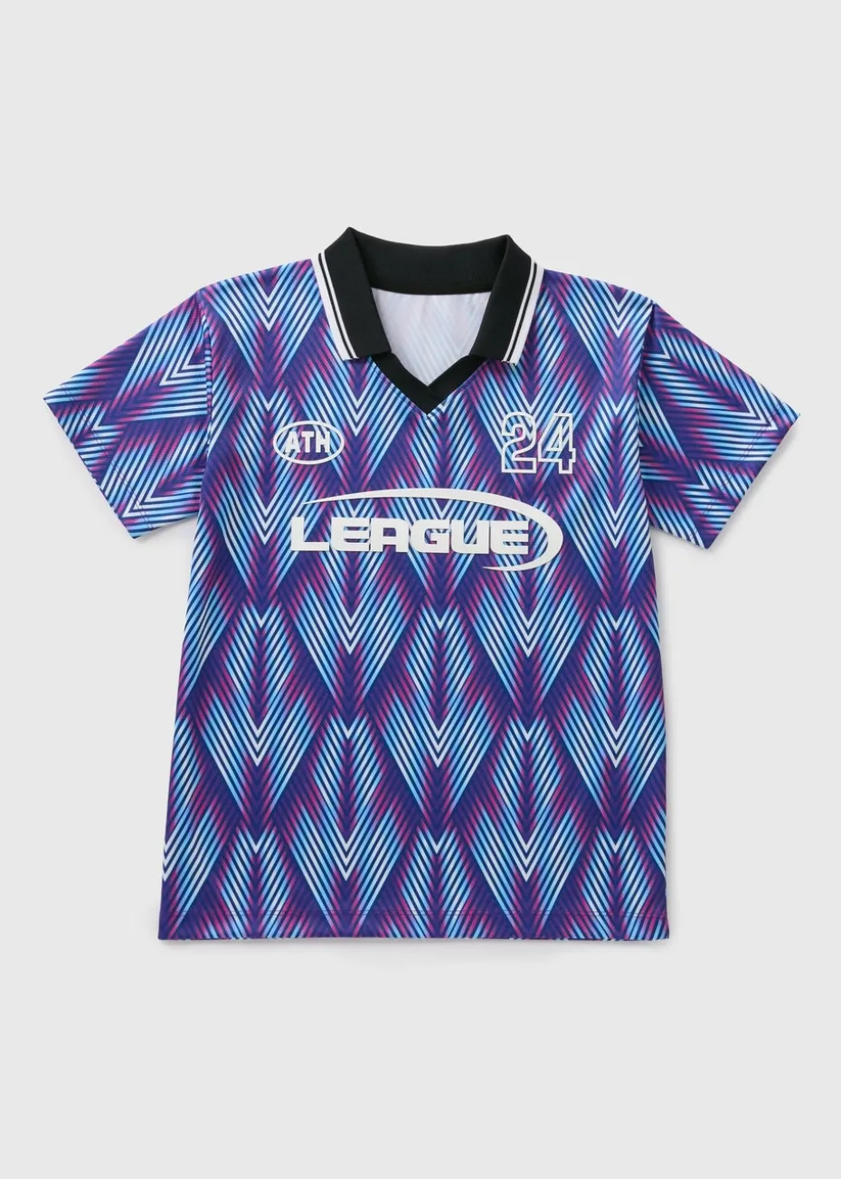 Boys Multicolour Football T-Shirt (7-15yrs)