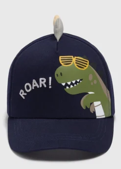 Boys Navy Dinosaur Hat (3-6yrs)