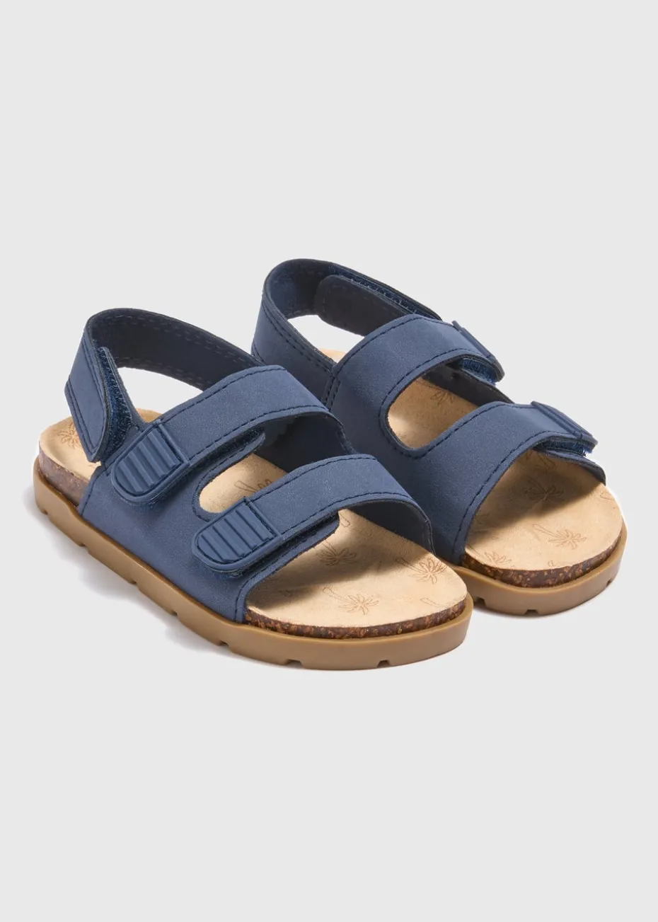 Boys Navy Double Strap Sandals (Younger 4-12)