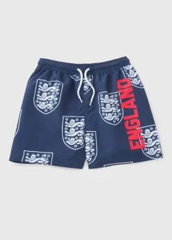Boys Navy England Swimshorts (4-13yrs)