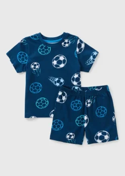 Boys Navy Football Pyjama Set (1-7yrs)