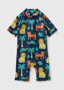 Boys Navy Safari Surf Suit (1-7yrs)