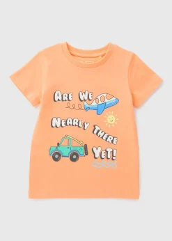 Boys Orange Vehicle Top (1-7yrs)