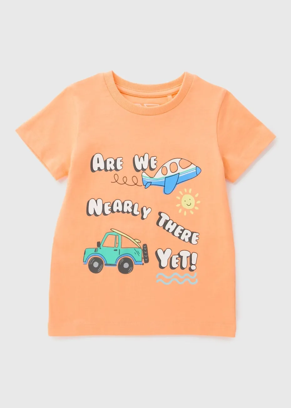 Boys Orange Vehicle Top (1-7yrs)