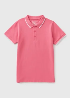 Boys Pink Polo Shirt (7-15yrs)