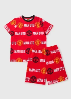 Boys Red Man United Pyjama Set (4-13yrs)