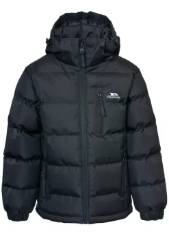 Boys Trespass Black Tuff Waterproof Jacket (2-12yrs)