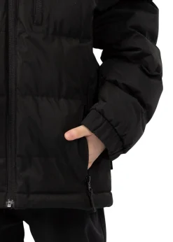 Boys Trespass Black Tuff Waterproof Jacket (2-12yrs)