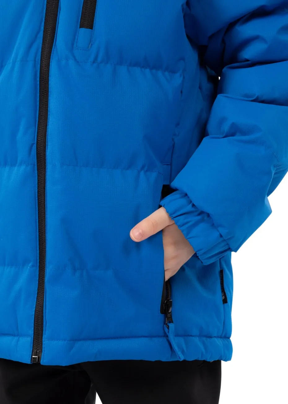 Boys Trespass Blue Tuff Waterproof Jacket (2-12yrs)