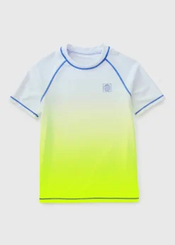 Boys White Ombre Rash Vest (7-15yrs)