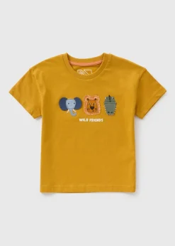 Boys Yellow Animal Flap T-Shirt (1-7yrs)