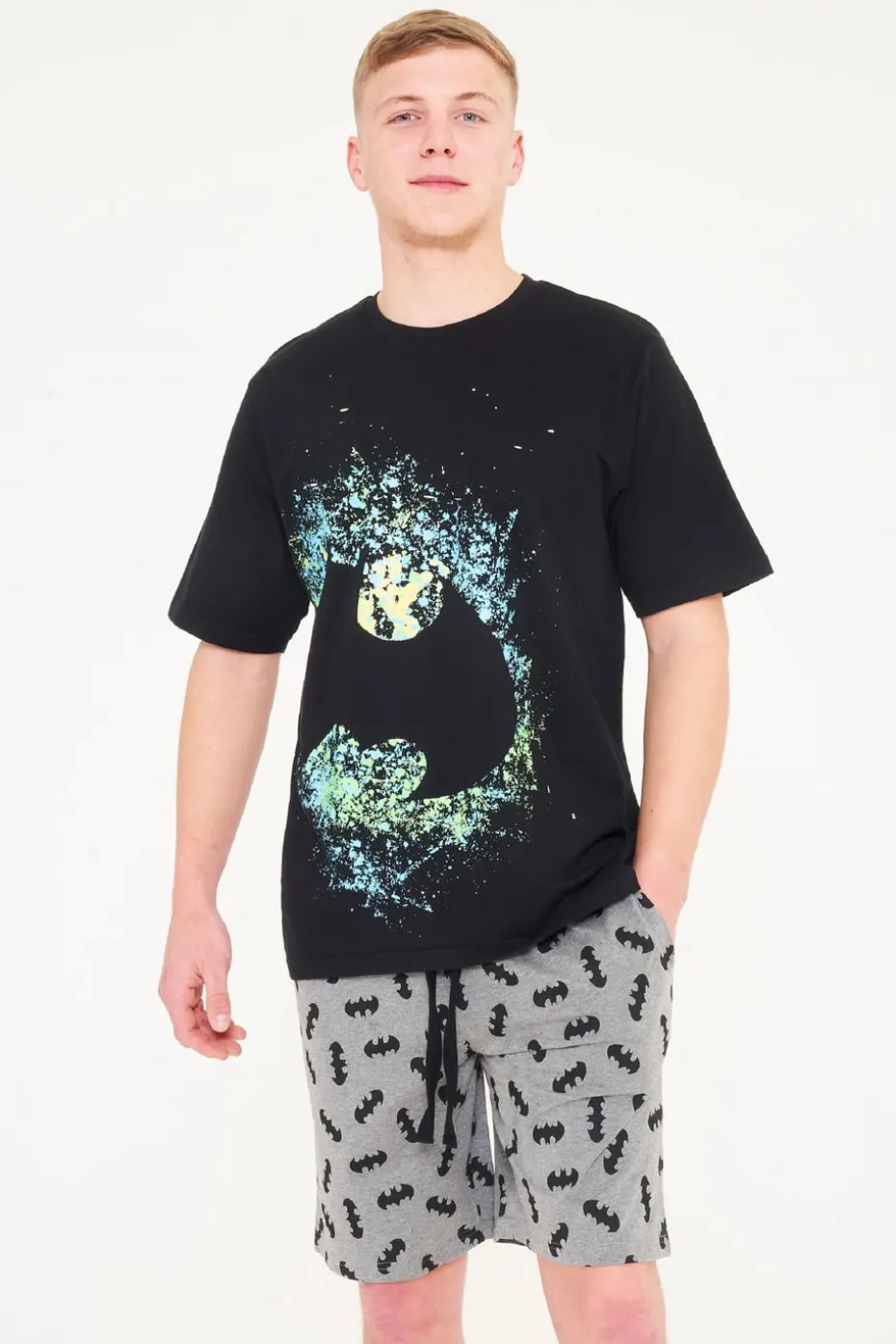 Brand Threads Batman Shorty Pyjama Set