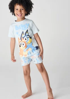 Brand Threads Bluey Blue Short Pyjama Set (12 months-5 years)