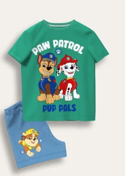Brand Threads Paw Patrol Green Boys Daywear Set (3-6 years)