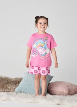 Brand Threads Peppa Pig Pink Short Pyjama Set (12 Months - 5 Years)