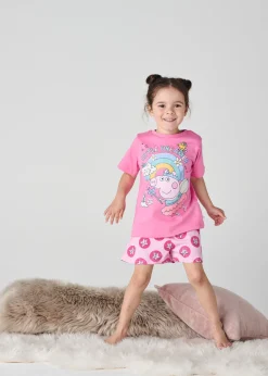 Brand Threads Peppa Pig Pink Short Pyjama Set (12 Months - 5 Years)