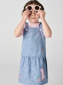 Brand Threads Peppa Pig Pink Daywear Pinafore Dress (12 Months - 5 Years)