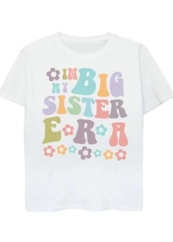 Brands In Big Sister Era Girls White T-Shirt (3-13 Years)