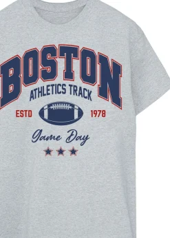Brands In Boston Athletics Track Grey T Shirt