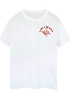 Brands In Crazy Burger White Graphic T-Shirt