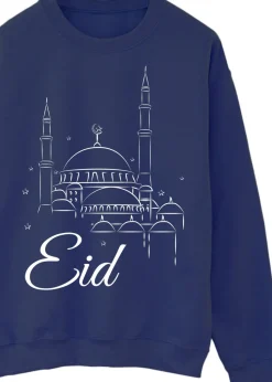 Brands In Eid Mosque Outline Navy Sweatshirt