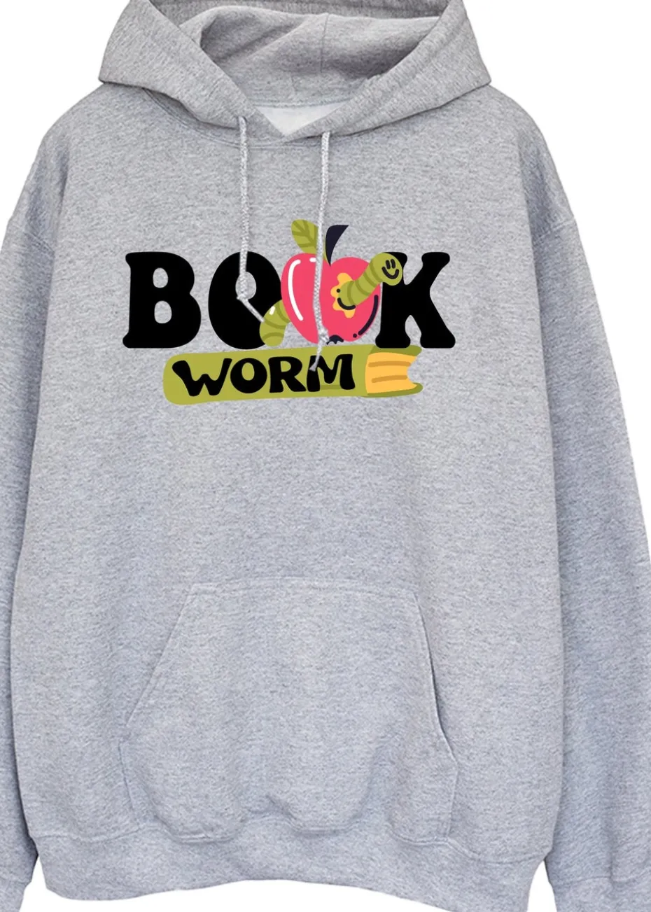 Brands In Grey World Book Day Book Worm Heather Hoodie