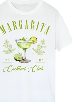 Brands In Margarita Cocktail Club White Boyfriend Fit Graphic T-Shirt