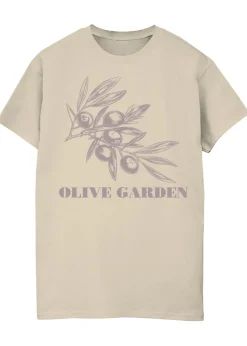 Brands In Olive Garden Sand Boyfriend Fit Graphic T-Shirt