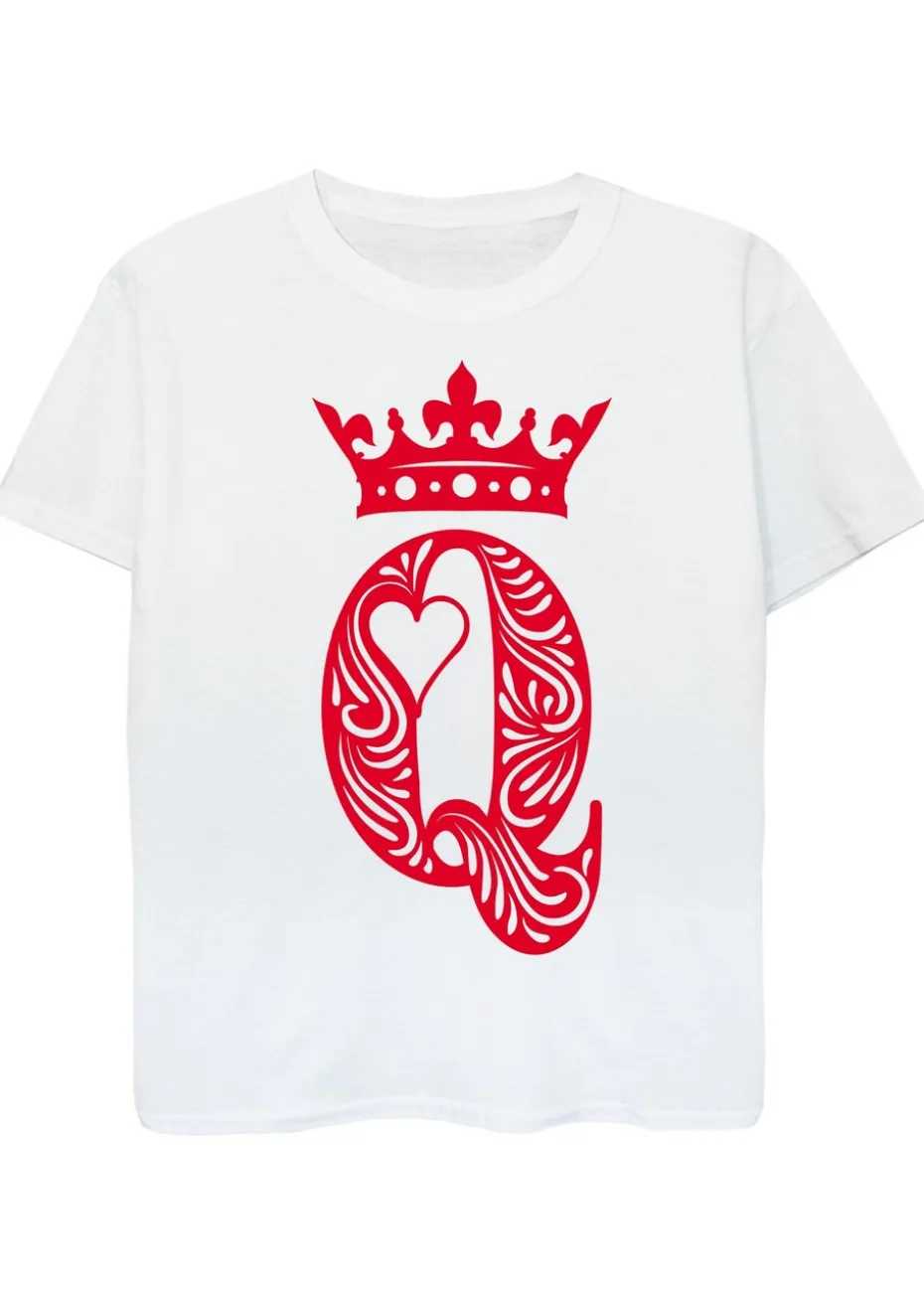 Brands In Queen Of Hearts Kids White T-Shirt (3-13 Years)