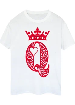 Brands In Queen Of Hearts Adult White Boyfriend Fit T-Shirt