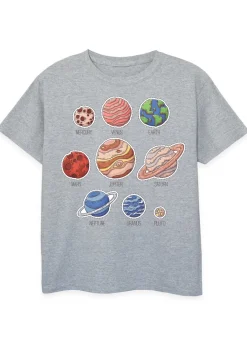 Brands In Space Solar System Kids Heather Grey T-Shirt (3-13 Years)