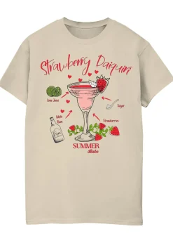 Brands In Strawberry Daiquiri Summer Sand Boyfriend Fit Graphic T-Shirt