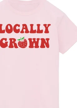 Brands In Strawberry Locally Grown Kids Pink Graphic T-Shirt (3-13 Years)