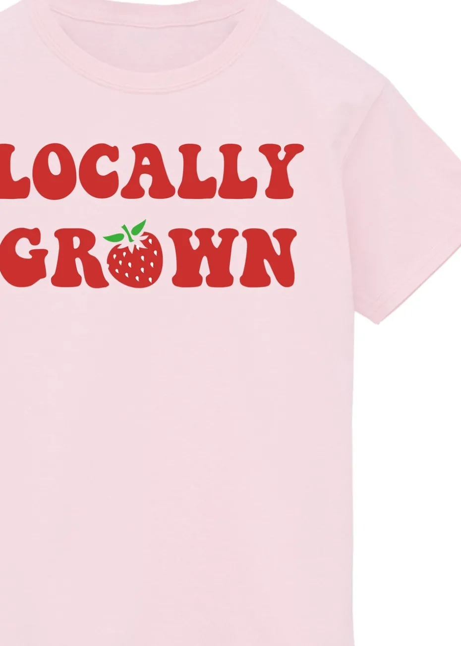 Brands In Strawberry Locally Grown Kids Pink Graphic T-Shirt (3-13 Years)