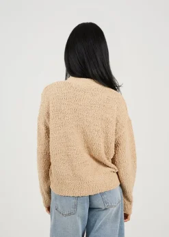 Brave Soul Beige Textured Knit Cardigan