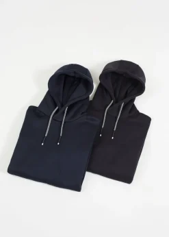 Brave Soul Black 2 Pack Overhead Hoodies