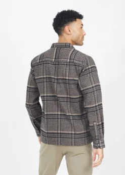Brave Soul Black Cotton Blend Long Sleeve Check Shirt