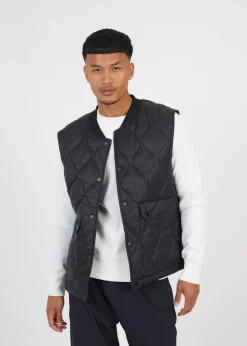 Brave Soul Black Onion Quilted Gilet