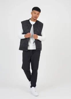 Brave Soul Black Onion Quilted Gilet