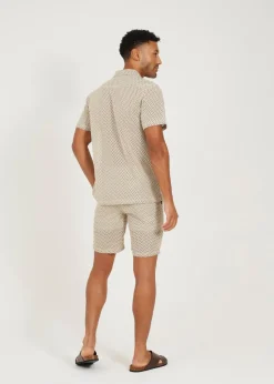 Brave Soul Black Revere Collar Short Sleeve Shirt