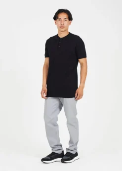 Brave Soul Black Short Sleeve Knitted Polo Shirt