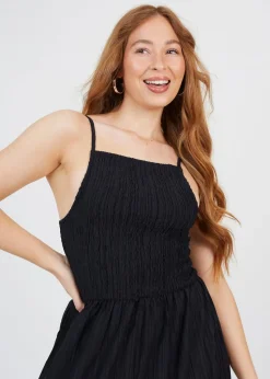Brave Soul Black Tiered Maxi Dress