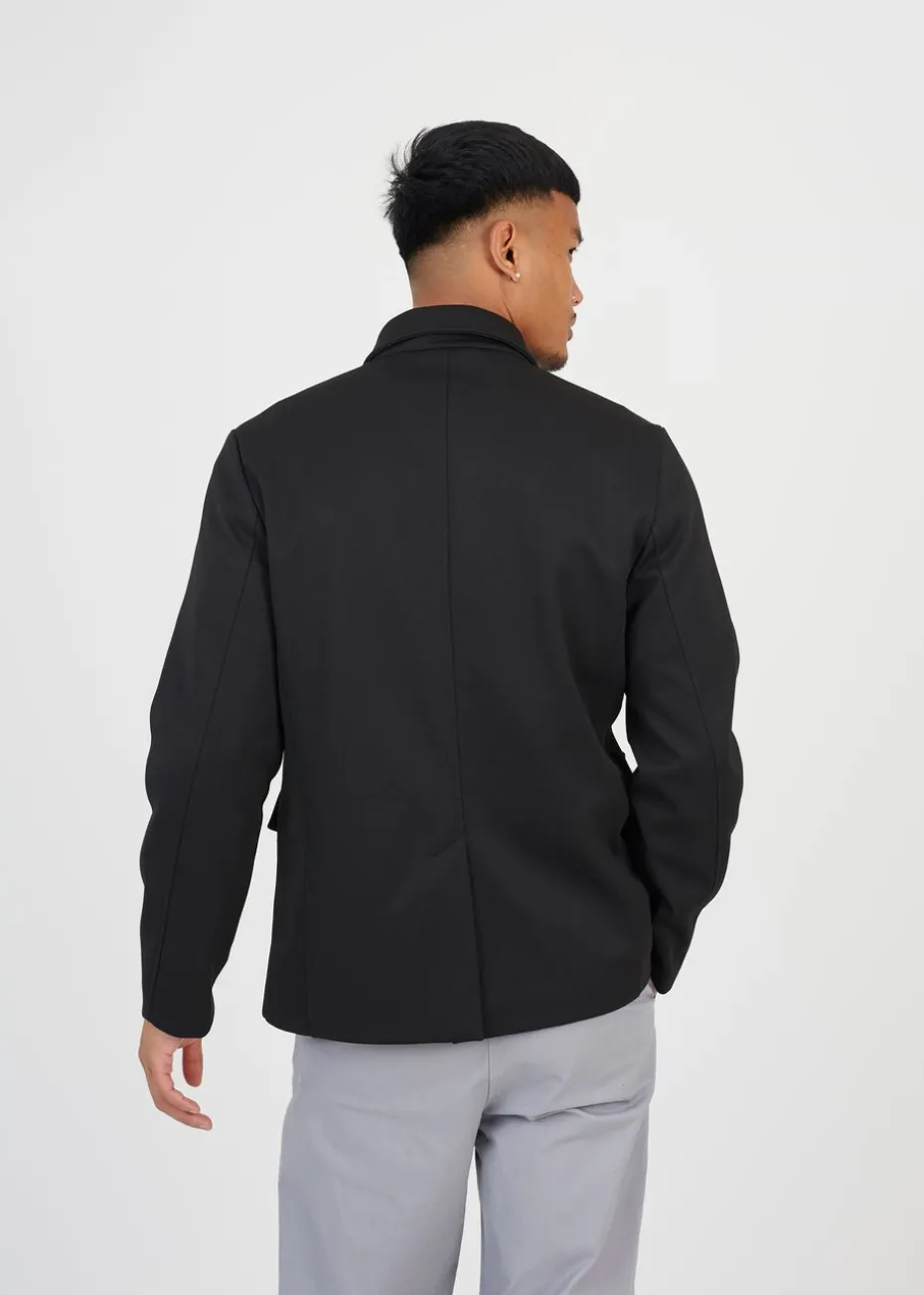 Brave Soul Black Twill Button Through Jacket
