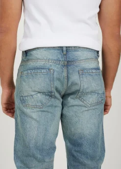 Brave Soul Blue Cotton Loose Fit Denim Jeans