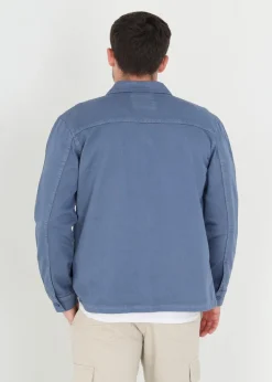 Brave Soul Blue Cotton Twill Shacket