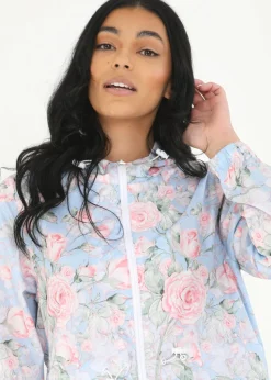 Brave Soul Blue Lightweight Showerproof Hooded Mac