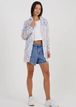 Brave Soul Blue Lightweight Showerproof Hooded Mac